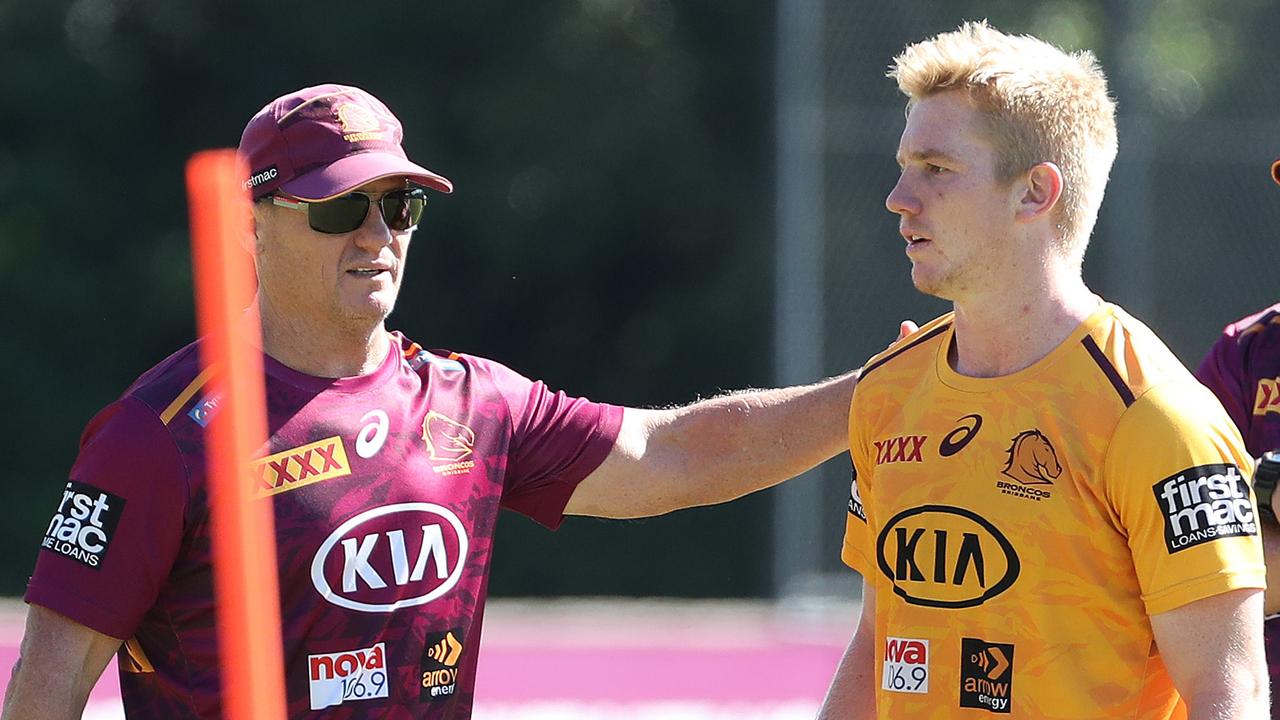 Kevin Walters with newly signed Cowboy Tom Dearden. Picture: Liam Kidston