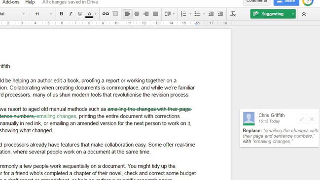 Collaboration using Google Docs