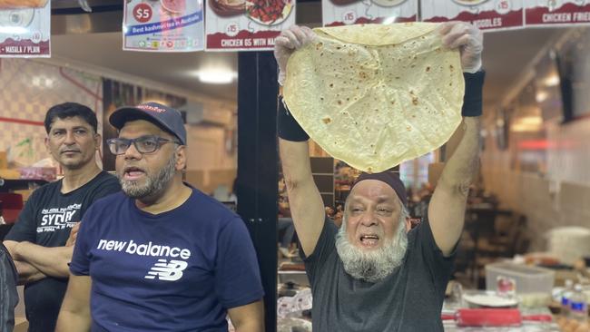 Owner of Nawabz stall, Zaffer Mohammad (pictured left) at the Ramadan Night Markets. Picture: Kirsten Jelinek.