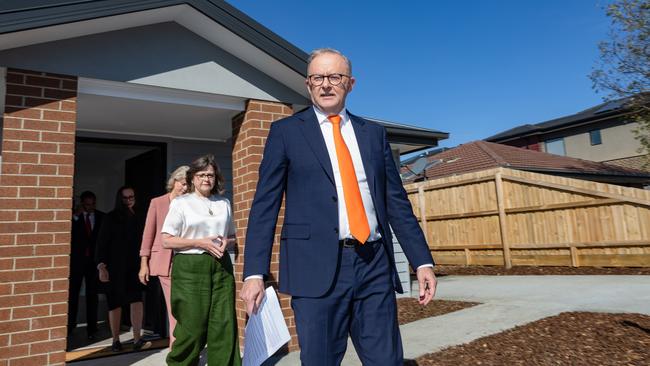 Australian Prime Minister Anthony Albanese wants to slash deposits to 5 per cent. Picture: Jason Edwards / NewsWire