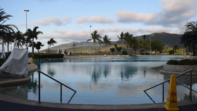 SHUT: Airlie Beach Lagoon was closed as police investigated a double drowning that claimed the lives of a Chinese father and son in October 2018.