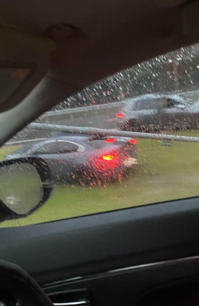 Chanelle Scott shared a photo to Facebook of a Bermuda Street crash during the thunderstorm. Photo: Chanelle Scott/Facebook