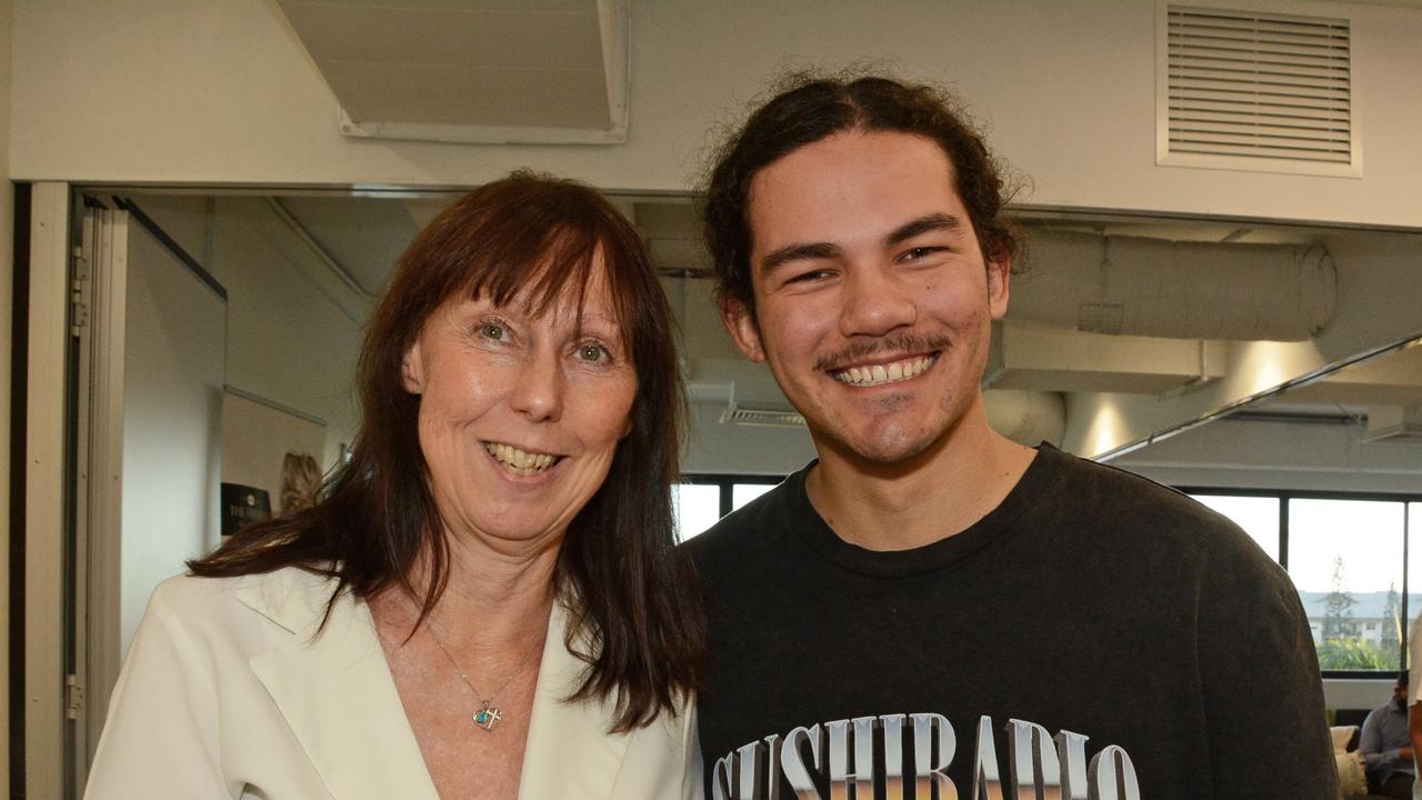 Cheryl Dinis and Remy Heremaia at opening of Australian Pacific College creative hub, Surfers Paradise. Picture: Regina King