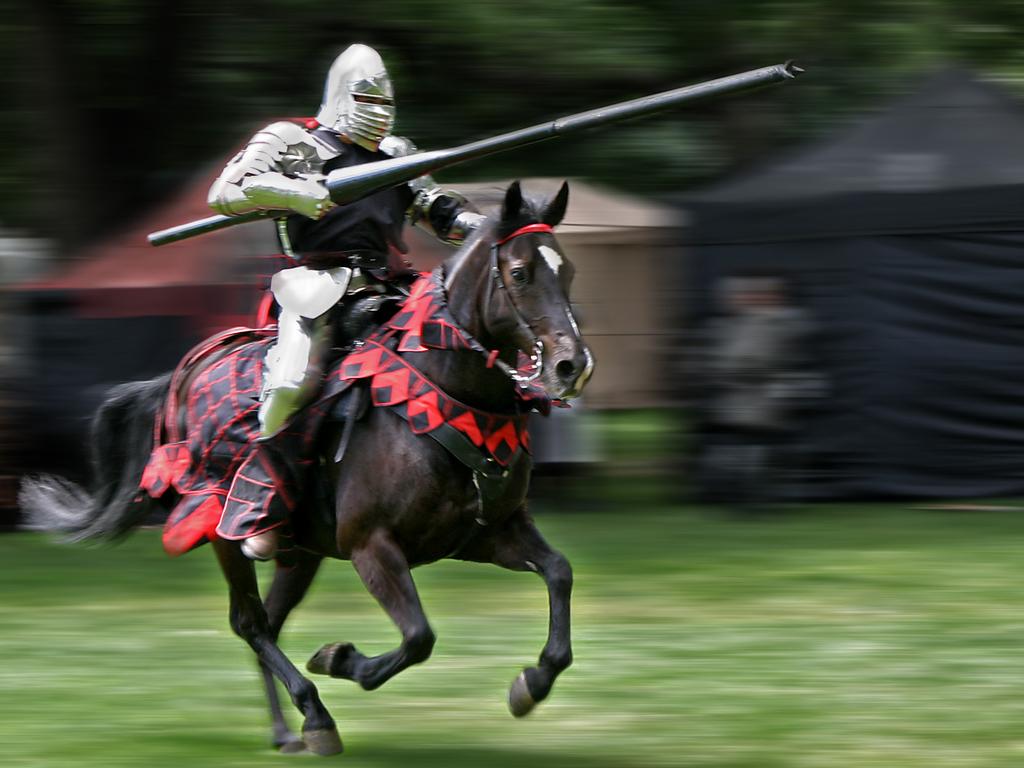 <b><span class="h2">JOUST FUN</span></b>The naugural Abbey Medieval Jousting Spectacular on Saturday at the Queensland State Equestrian Centre in caboolture is more fun than you can poke a stick at.