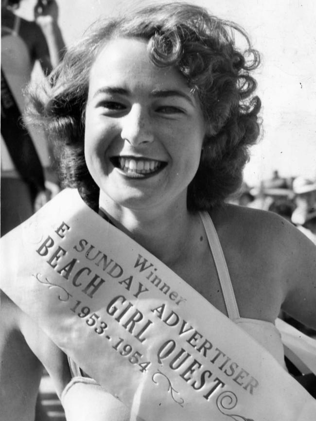 The 1954 Sunday Advertiser Beach Girl Quest winner Marilyn Dorward, 17, of Marryatville.