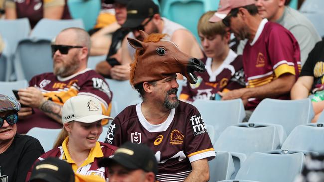 Brisbane Broncos fans came out in full force to cheer on their team. Picture: NCA NewsWire / David Swift