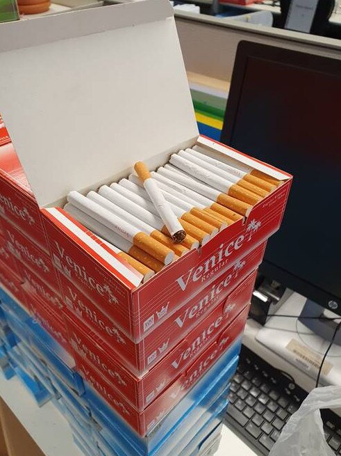 SA Police seized nearly 11,000 illegal cigarettes from an Addison Rd gift shop in Pennington on July 2, 2020. Picture: SA Police