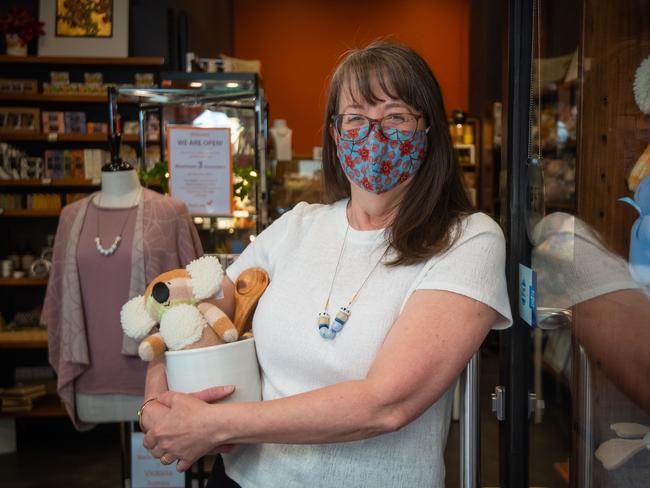 Melanie Ashe owner of ClementineÃs and is doing its bit to support locally-made products as the retail sector continues to bounce back from the pandemic. Nestled in bustling Degraves Street. Picture: Jason Edwards