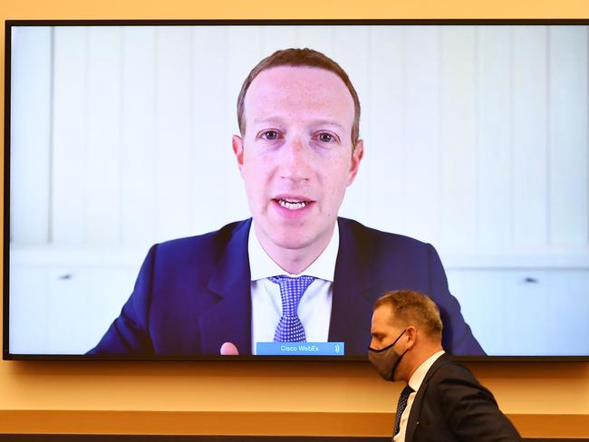 Facebook CEO Mark Zuckerberg testifies before the House Judiciary Subcommittee on Antitrust, Commercial and Administrative Law hearing on "Online Platforms and Market Power" in the Rayburn House office Building on Capitol Hill in Washington, DC on July 29, 2020. (Photo by MANDEL NGAN / POOL / AFP)