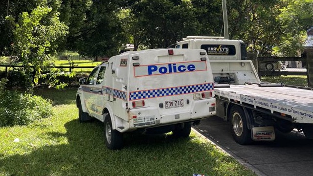 The scene at Tree Rd, Tallebudgera where Ms Anyos was shot and critically injured. Picture: Tahlia Leathart.