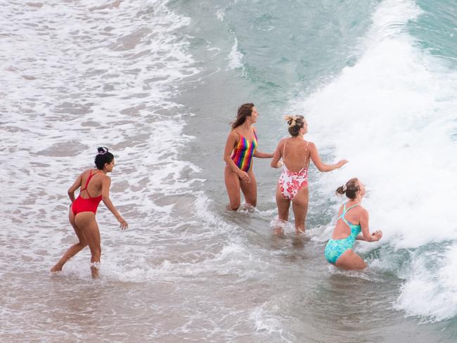 SYDNEY, AUSTRALIA - NewsWire Photos March 3, 2020: People swimming at Bondi Beach this morning. Picture: NCA NewsWire / James Gourley