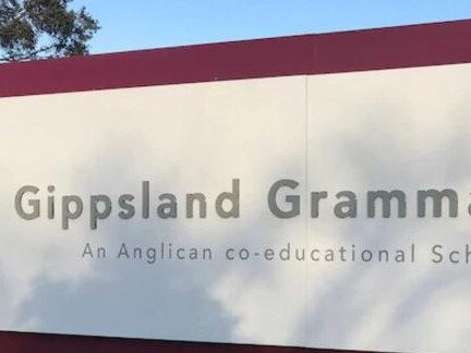 Gippsland Grammar School sign. Picture: Supplied