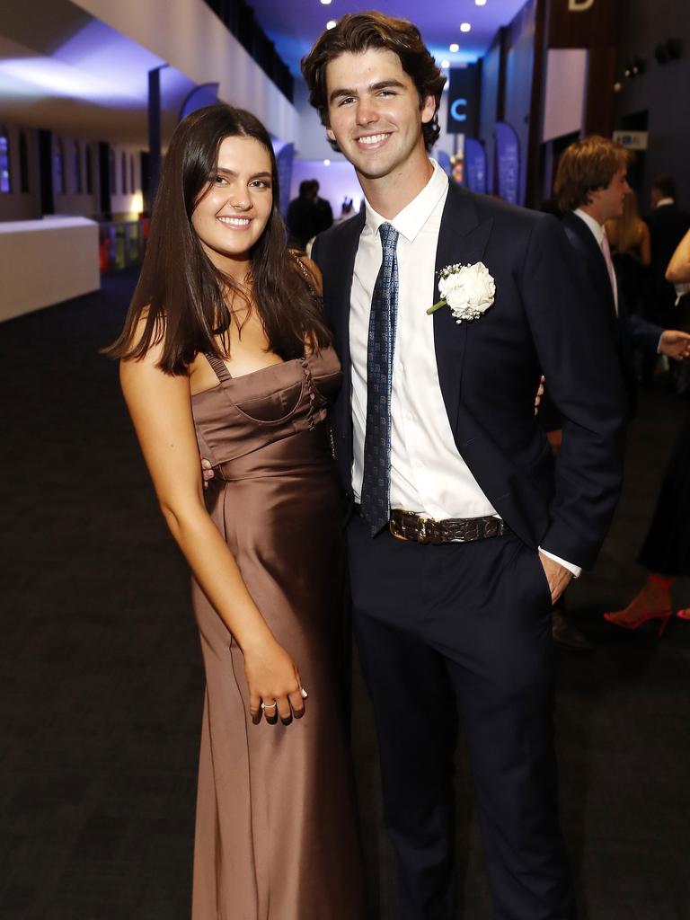 Eva Moller and Frank Bundock pictured at the 2021 Nudgee College year 12 formal, Royal International Convention Centre Brisbane 19th of September 2021. (Image/Josh Woning)