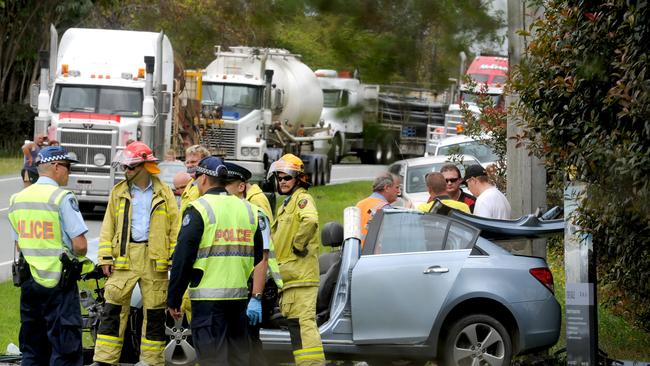 Crash on the D'Aguilar highway near Wamuran.