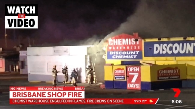 Three shops destroyed by fire in Capalaba (Sunrise)