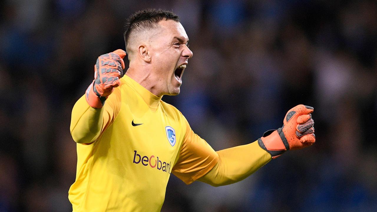 Danny Vukovic appearing in the Europa League last year. (Photo by YORICK JANSENS / Belga / AFP)