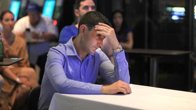 Queensland LNP member for Broadwater David Crisafulli watching on during the Queensland Election. Photo: Scott Powick