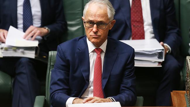 PM Malcolm Turnbull in Question Time. Picture: Kym Smith.