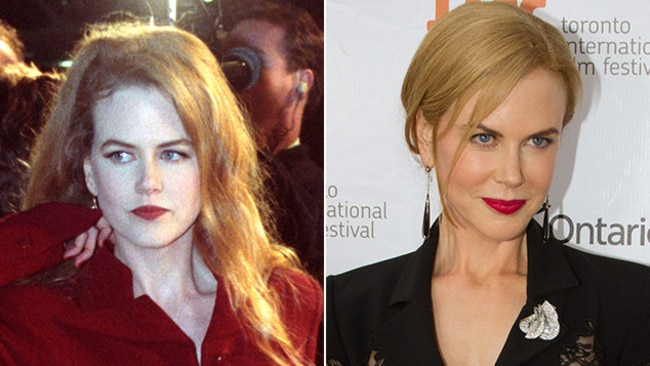 Nicole Kidman in 1992 compared with 2013.