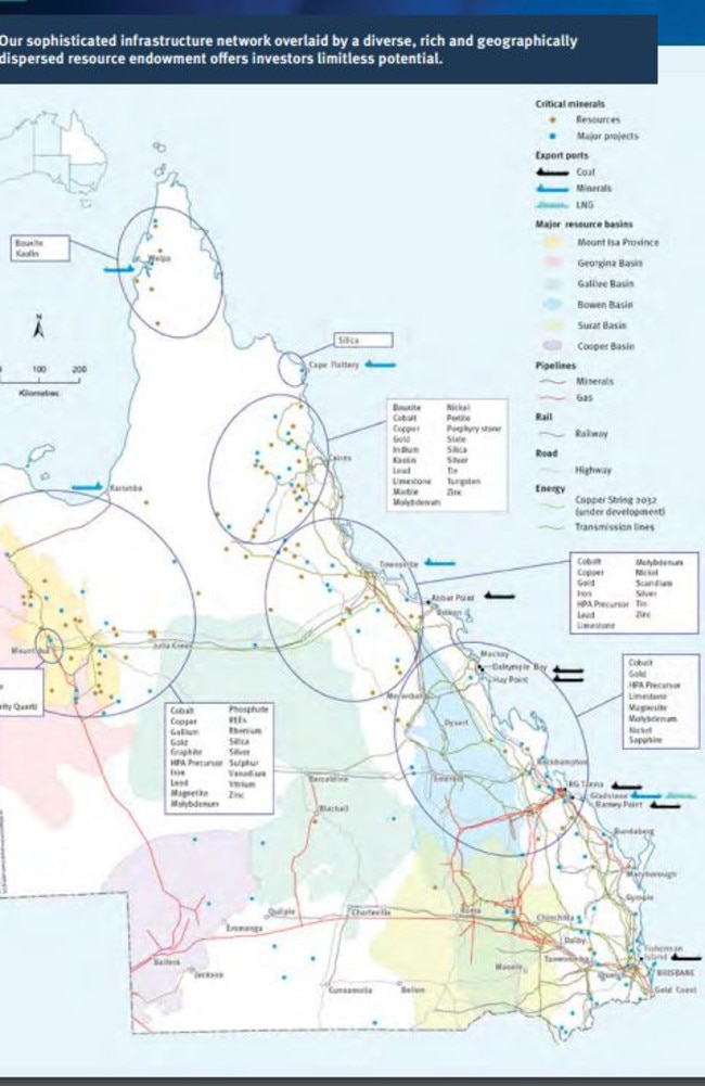 The Queensland Government's critical minerals document shows a map of where the resources are.