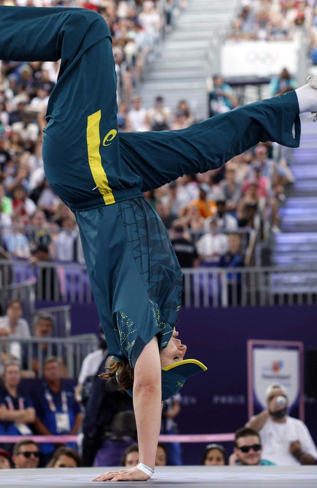 Rachael Gunn, known as Raygun. has maintained a low profile since her performance. Picture: AFP