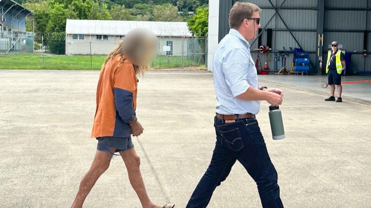 Thomas Byrnes arrived in Cairns on Wednesday evening January 31 after his arrest following the Alleged murder of Allison Bernard in 2013. Image: Supplied