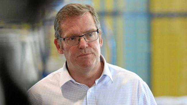 Minister for Regional Development John McVeigh at the Tropical Pineapple plant outside Yeppoon to announce a job creation package. Picture: Chris Ison ROK160318cpineapple2