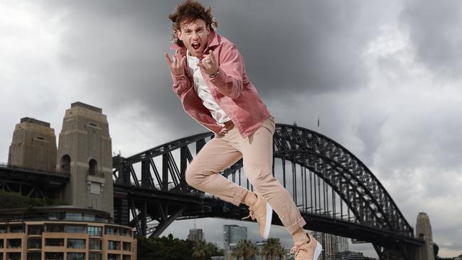 Christian Charisiou plays the lead in the comedy musical The Wedding Singer. Picture: Richard Dobson