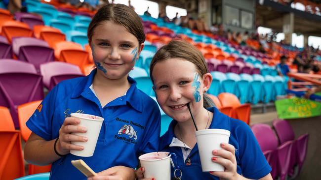 Indiana badlock and Chloe quinn at the NTFL grand final. Picture PEMA TAMANG Pakhrin