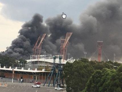 A large fire has broken out at Sydney Olympic Park