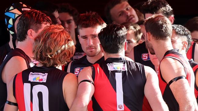 Bloods players during the Round 11 SANFL match between West Adelaide and Glenelg FC at Richmond Oval in Adelaide, Sunday, June 23, 2024. (SANFL Image/David Mariuz)