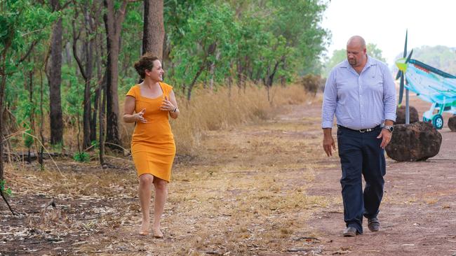 CLP Leader Lia Finocchiaro and candidate for Daly Kris Civitarese. Picture: Glenn Campbell