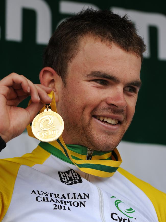 Bobridge wins the Elite Men’s Road Race at the 2011 Australian Open Road Cycling Championships.