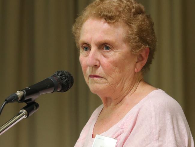 Gecko campaigner Lois Levy speaks at a forum. Picture: Glenn Hampson