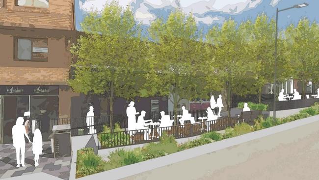 A concept image of the upgrade along St Johns Ave.