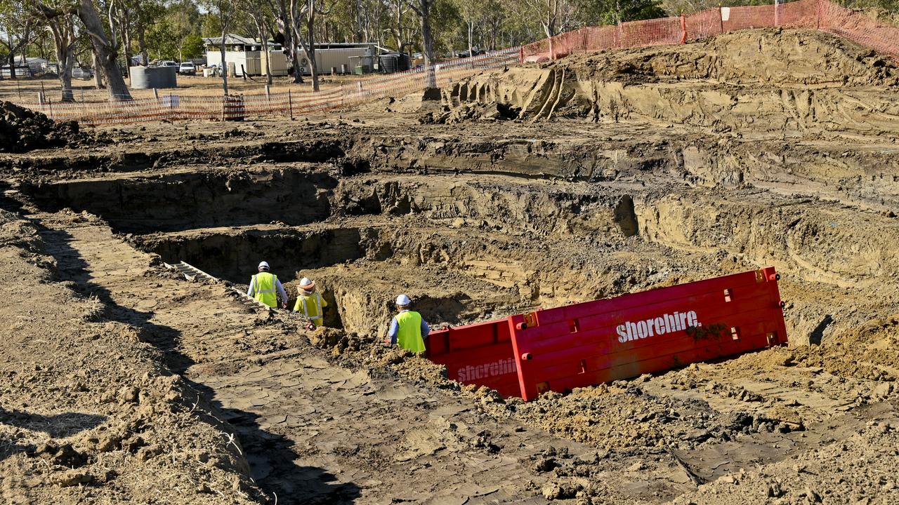 Sewerage infrastructure work being done in Walloon in 2019.