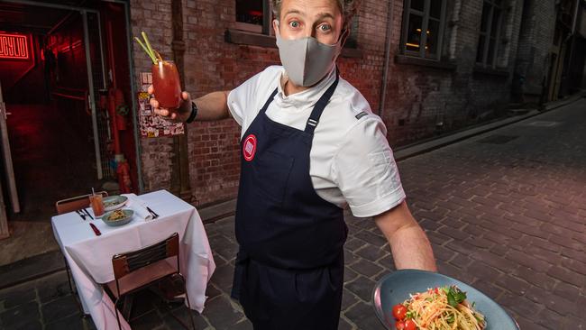 Lucy Liu Executive chef Zac Cribbes is preparing to welcome diners back into the city. Picture: Jason Edwards