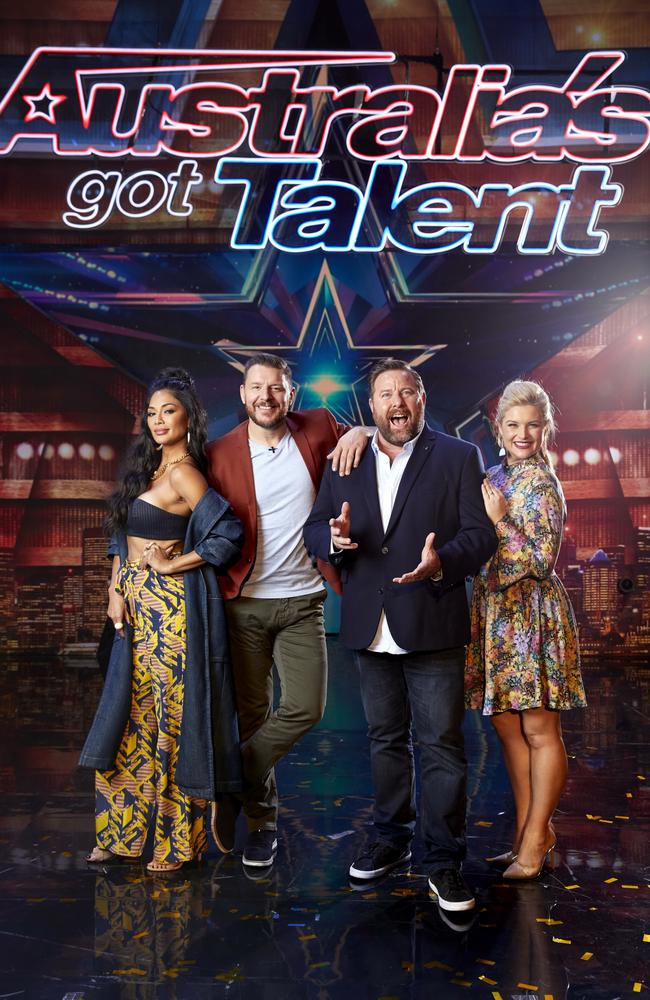 AGT judges Nicole Scherzinger, Manu Feildel, Shane Jacobson and Lucy Durack. Picture: Supplied.