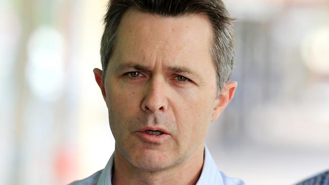 Labor trade spokesman Jason Clare announced new measures to protect workers. Picture: Justin Brierty.