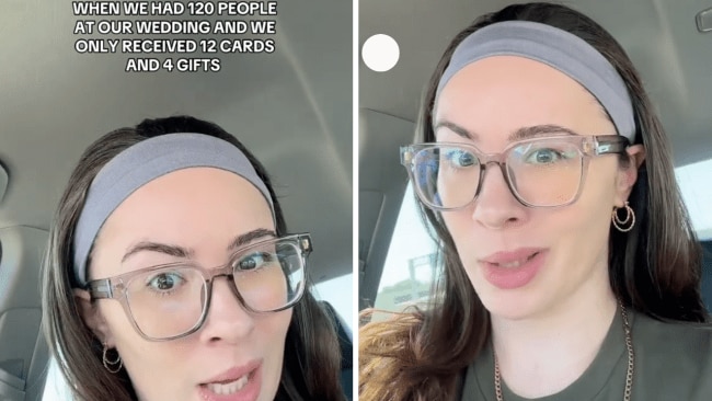 The bride has sparked an online debate about what is deemed acceptable for a wedding gift. Image: TikTok / @alizeruiz_