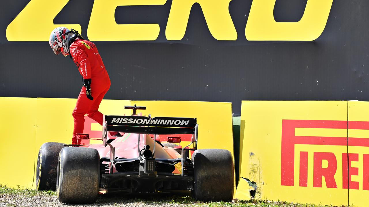 F1 2021 Emilia Romagna Grand Prix Italy, practice report, Ferrari, Charles Leclerc crash, Max Verstappen, times, news, Formula One, Daniel Ricciardo