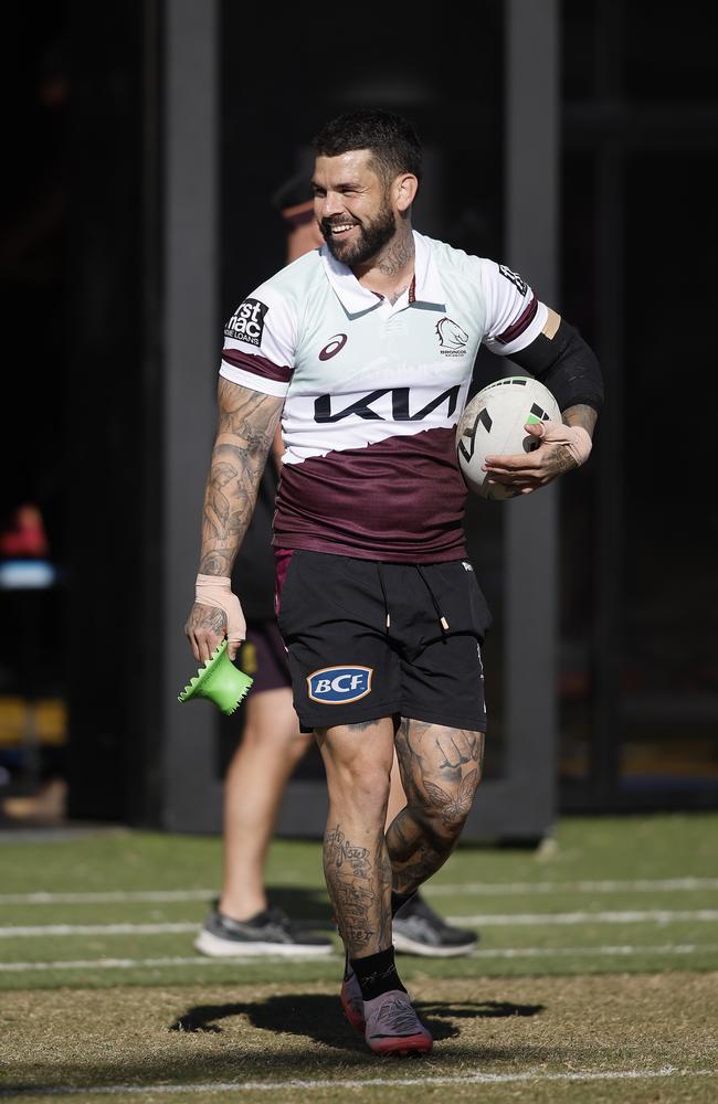 Adam Reynolds pictured during the Broncos training at Red Hill, Brisbane 19th 2024. (Image/Josh Woning)