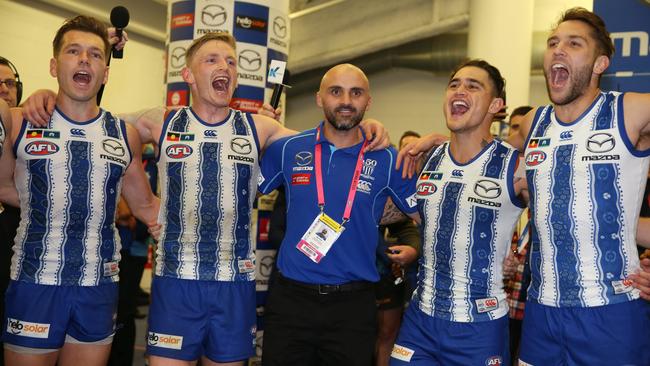 Rhyce Shaw was the North Melbourne coaching job permanently. Picture: Michael Klein