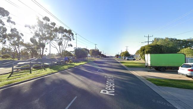 Police are investigating after vandals targeted a crash scene at Reserve Rd in Melton. Picture: Google Maps