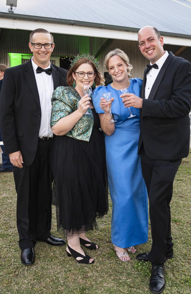 At LifeFlight Toowoomba Gala are (from left) Chris Smythe, Jess Smythe, Megan Boulus and Luke Boulus at The Goods Shed. Picture: Kevin Farmer