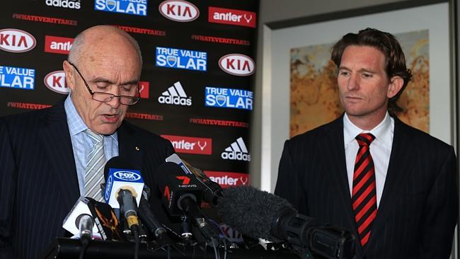 Essendon Press Conference with Paul Little and James Hird.