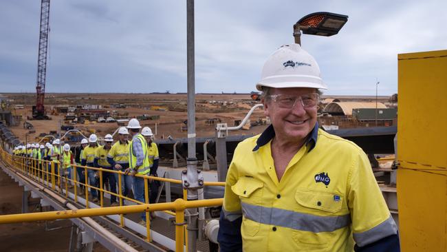 Andrew Forrest pictured at Fortescue Metals’ new Iron Bridge magnetite project. Picture: Supplied.