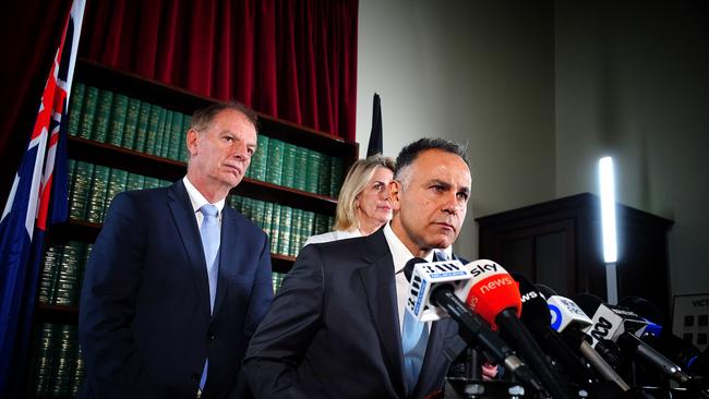 Victorian Liberal leader John Pesutto gives a press conference discussing the Moira Deeming suspension decision. Picture: NCA NewsWire / Luis Ascui