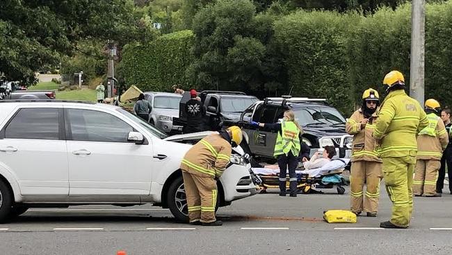 Accident at corner of Swansea and Richards Rd in Montrose. Pic: Supplied