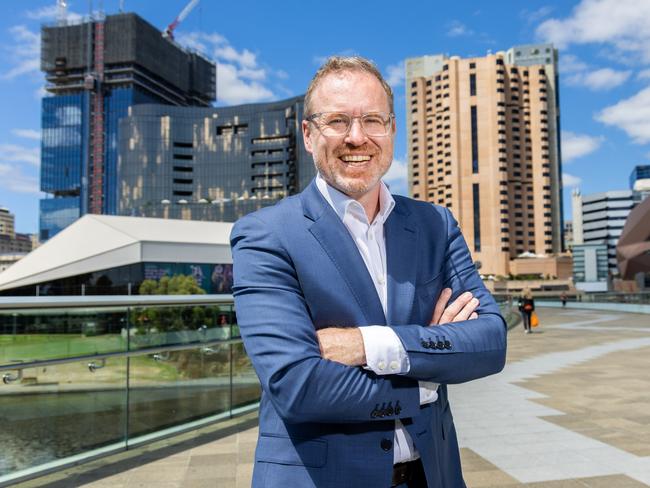 Sam Dighton is the new CEO of Committee for Adelaide . Picture: James Elsby